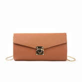 SQUARE QUILTED CLUTCH - MUSTARD -M026 WestStyle